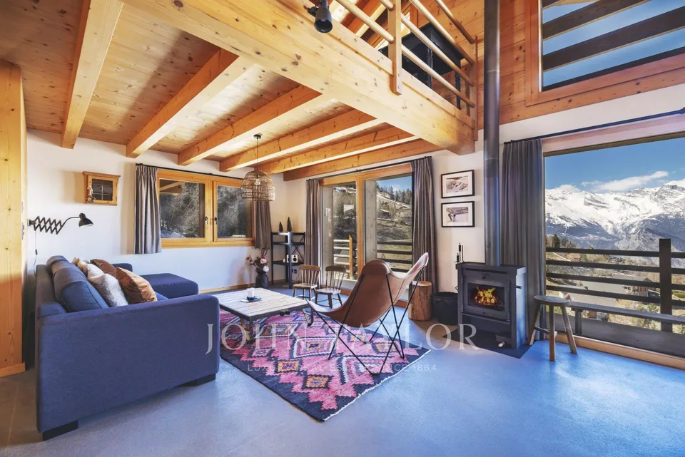 Chalet d'exception avec panorama spectaculaire – La Tzoumaz