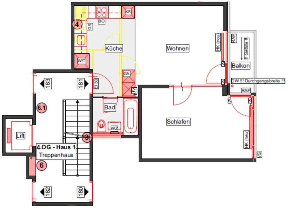 2 Zimmerwohnung im St. Johannquartier mit Balkon – Foto 8 von 8
