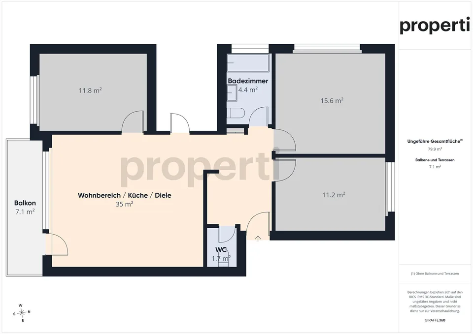 Balcon ensoleillé, situation familiale et parking privé inclus – photo 13 sur 14