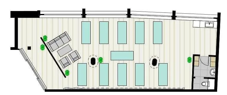105 m² Bewegungsraum für Yoga, Fitness & Personal Training