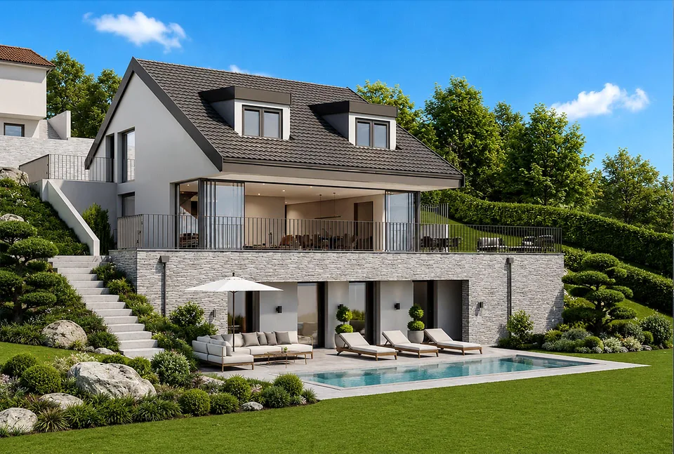 Villa individuelle "Plein Sud" avec piscine extérieure à Chexbres
