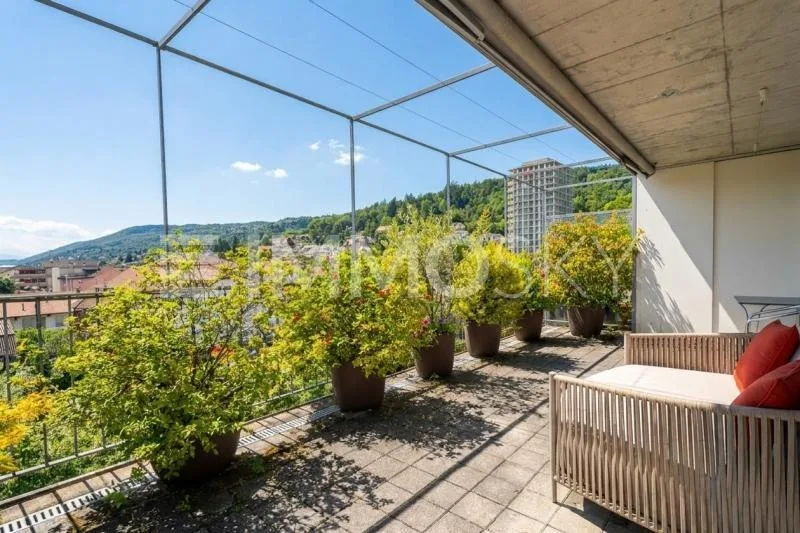 Attique d’exception avec terrasse panoramique et vue à 360° sur Bienne