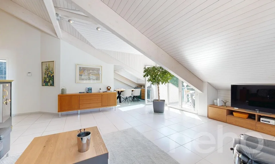 Lichtdurchflutete 4.5 Zimmer Dachwohnung mit Blick ins Grüne