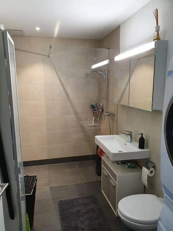 Moderne 2 1/2 Zimmer Wohnung mit eig. Wm/Tmb und Sitzplatz ab 1.9.