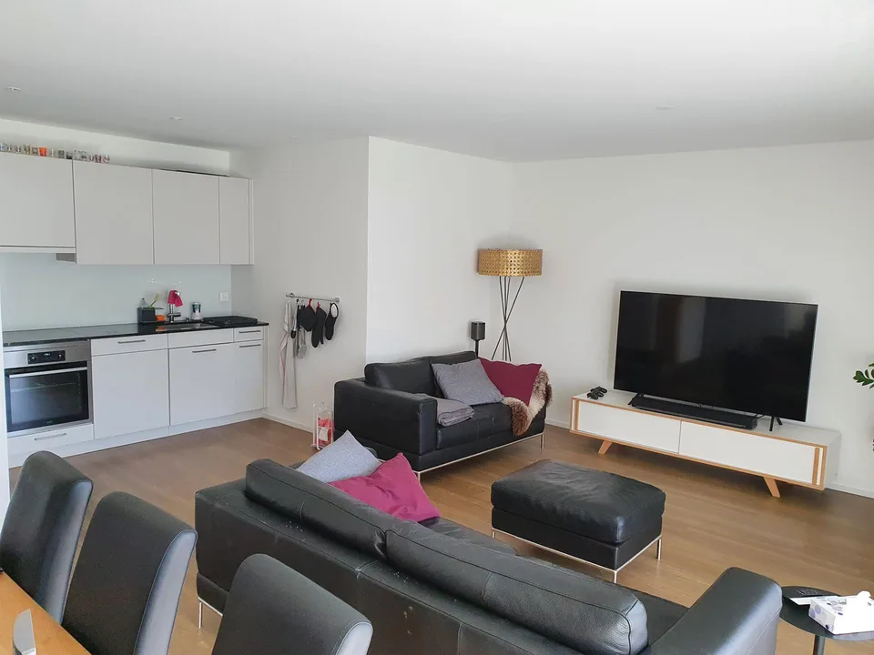 Moderne 2 1/2 Zimmer Wohnung mit eig. Wm/Tmb und Sitzplatz ab 1.9.