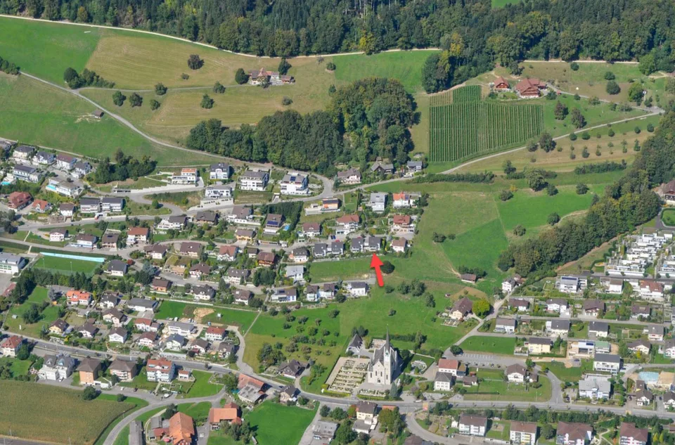 Haus mit grandioser Aussicht über das Wauwilermoos bis zu den Alpen