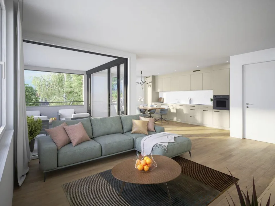 rhystäffeli - Hochwertige 2.5 Zimmer-Neubauwohnung an idyllischer W...