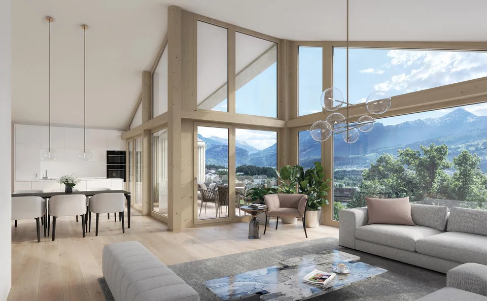 Einzigartige Dachwohnung mit Aussicht - auch als Ferienwohnung