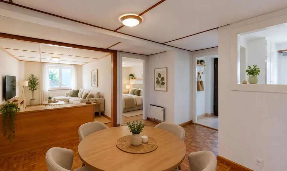 Appartement 2.5 pièces à Erde – Calme absolu et fort potentiel