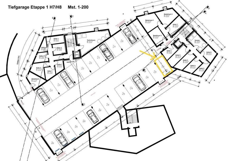 Einstellplatz in Tiefgarage
