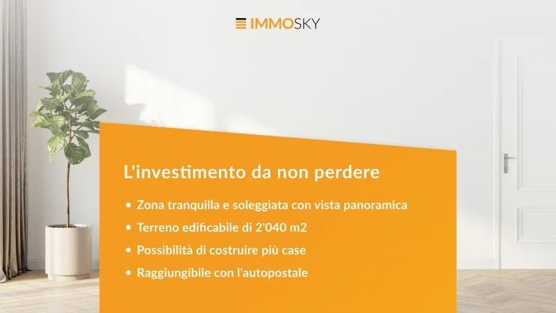 Terreno in zona residenziale soleggiata dal grande potenziale