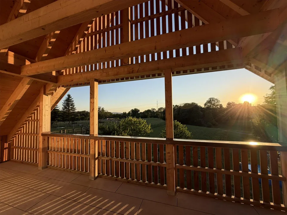 Moderne 3 1/2 Dachwohnung mit zusätzlichem Raum unverbaubare Aussicht