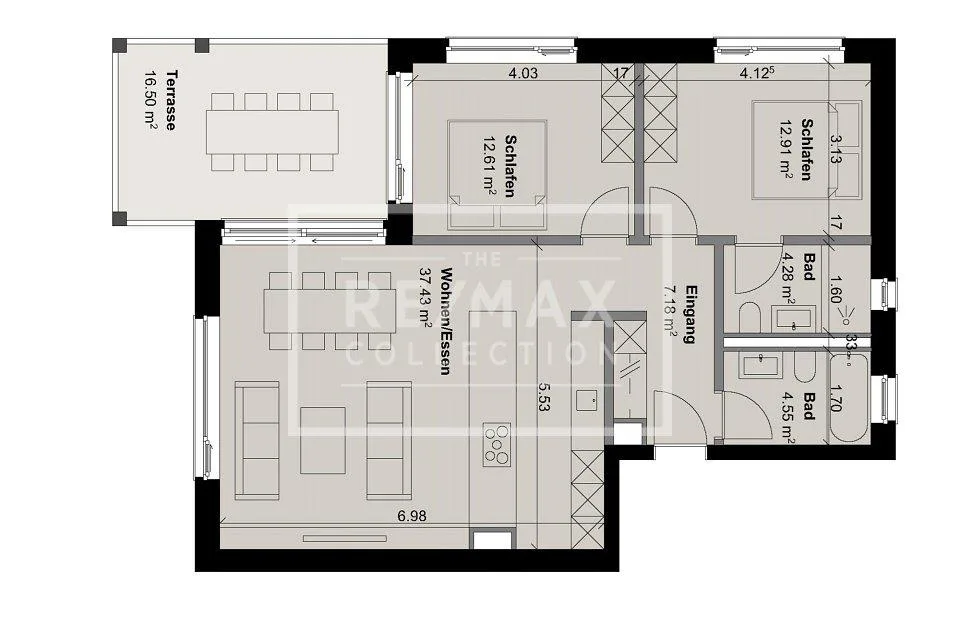 3½-Zimmer-Wohnung Nr. 4 - Neubau Ganschiersch - ERSTWOHNUNG – Foto 8 von 9