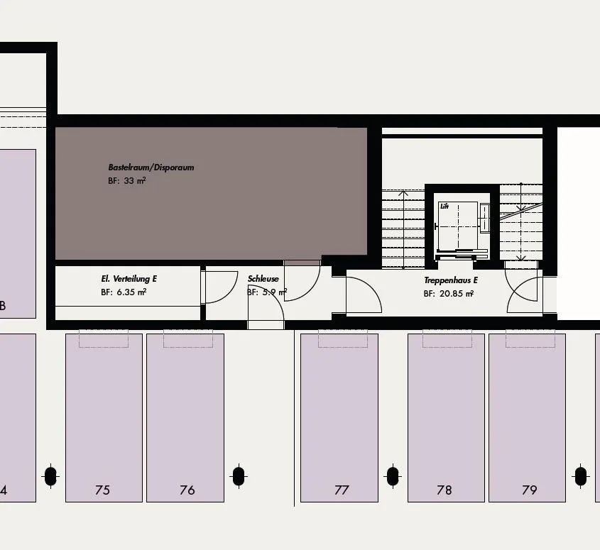 Lager / Disporaum (UG, 33 m2) im Zentrum von Zug