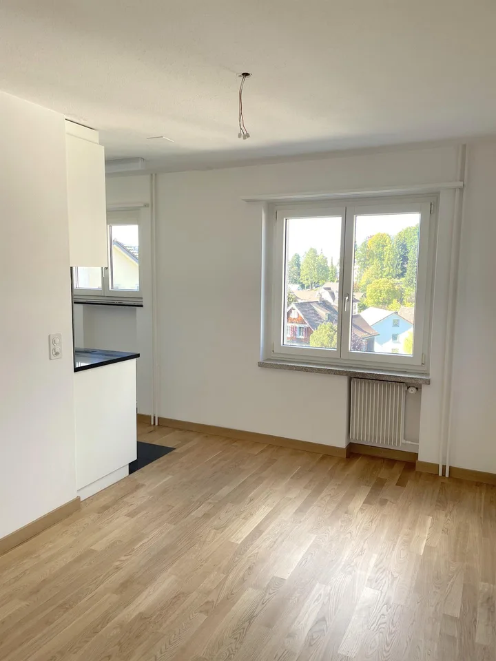 Frisch sanierte 3.5 Zimmer Wohnung mit Blick ins Grüne