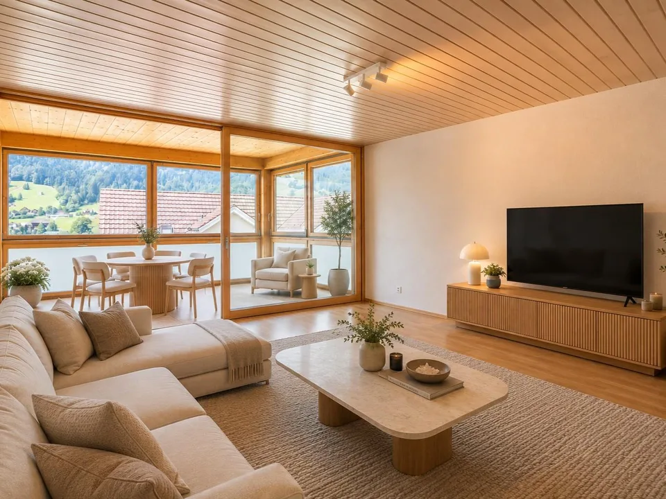 Moderne 4.5-Zi. Wohnung mit sonnigem Wintergarten