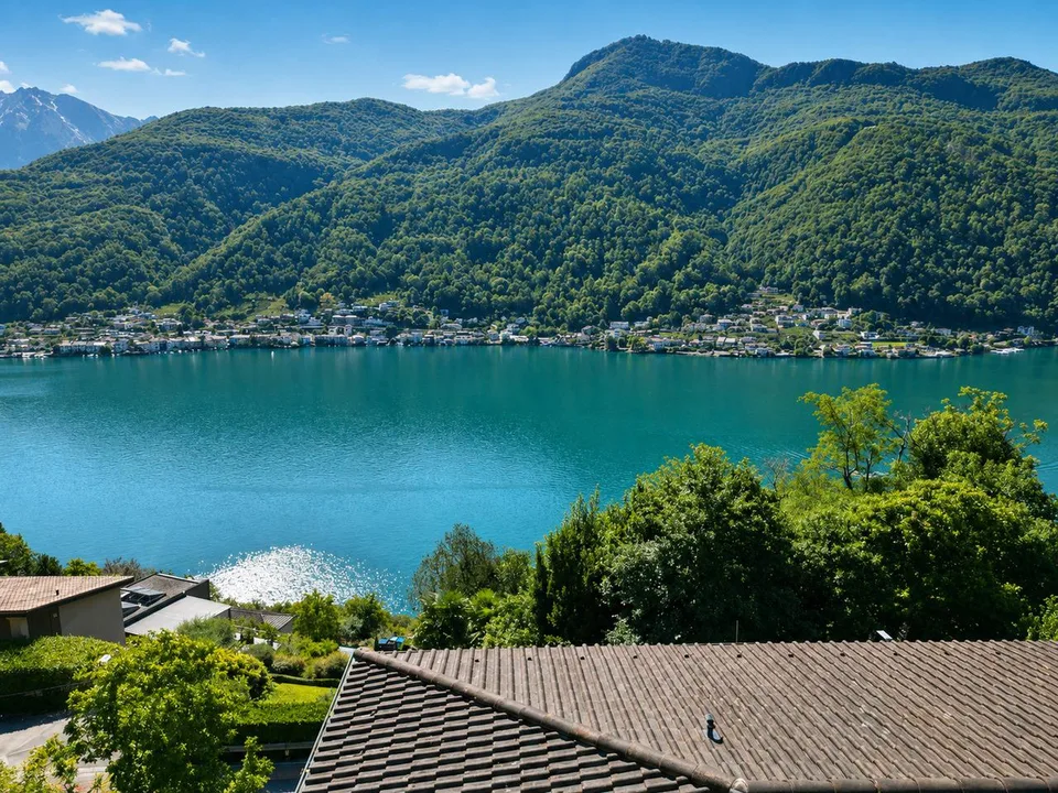 Villa Panoramica con Splendida Vista Lago di Lugano a Morcote – foto 7 di 23