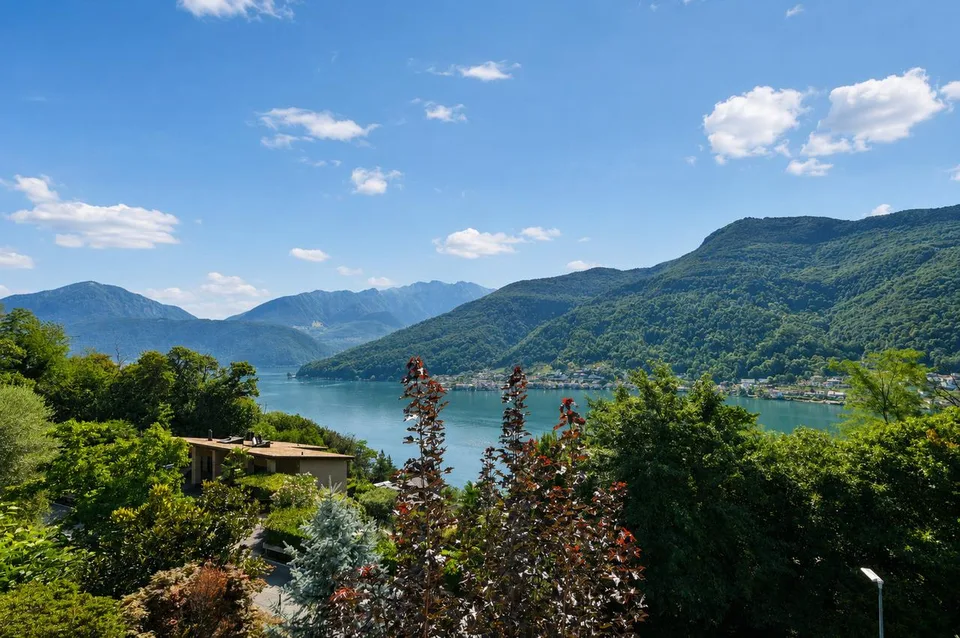Villa Panoramica con Splendida Vista Lago di Lugano a Morcote – foto 6 di 23