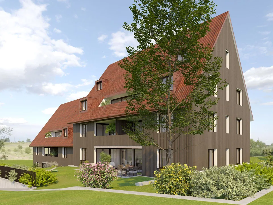NEUBAU – 5.5-Zimmer Gartenwohnung mit 362.3 m2 eigenem Garten (W4)