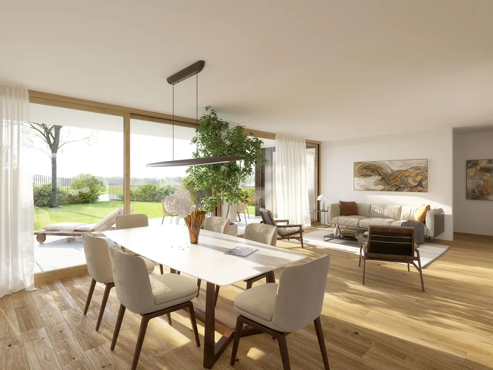 NEUBAU – 5.5-Zimmer Gartenwohnung mit 362.3 m2 eigenem Garten (W4)