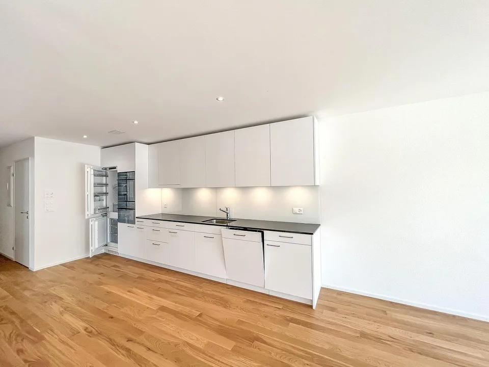 Modern apartment with a seating area