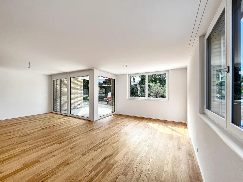 Modern apartment with a seating area
