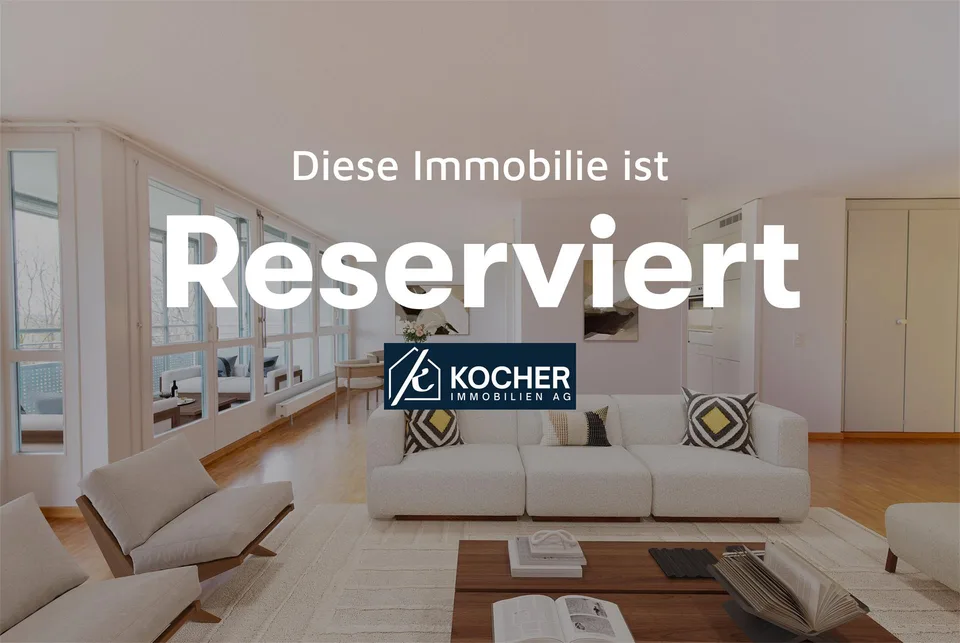 Wohnen mit Komfort: eigene Waschmaschine, grosser Balkon & viel Platz