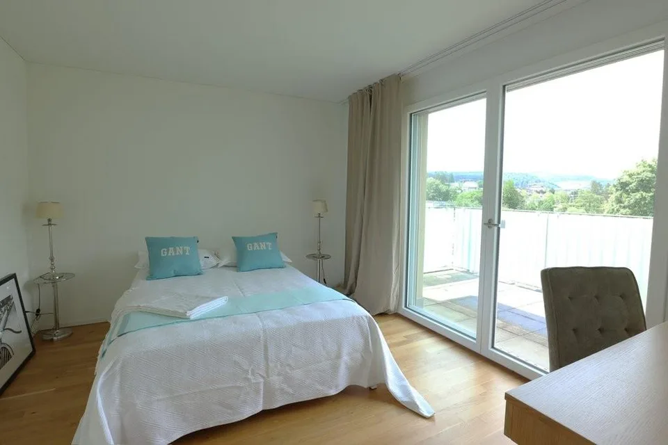 Appartement mansarde moderne avec tour de lavage privé
