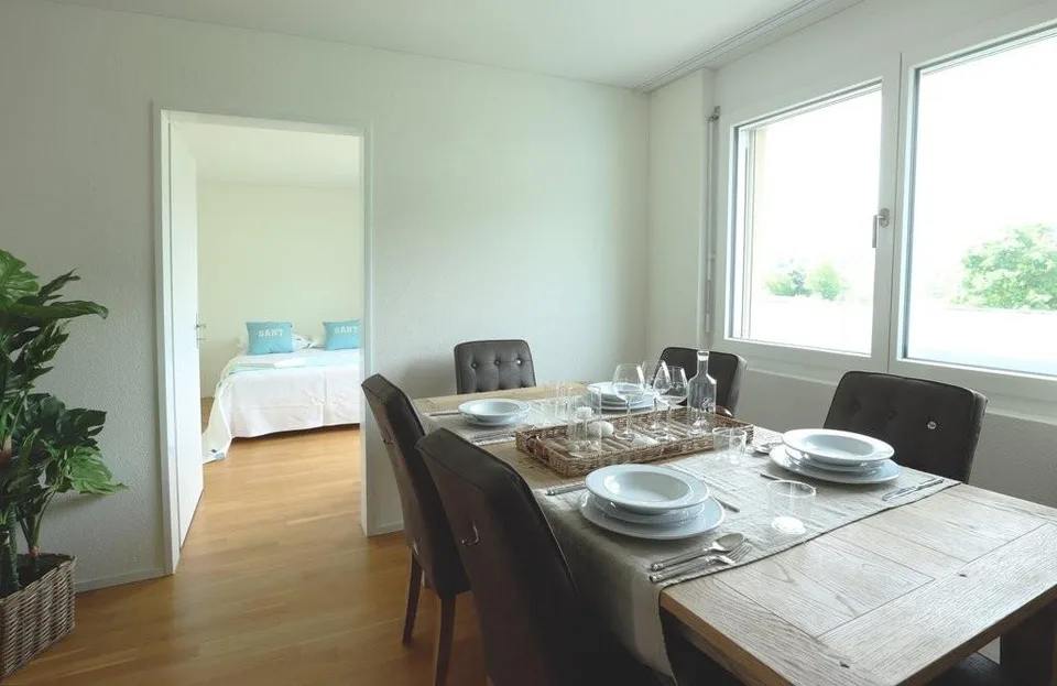 Appartement mansarde moderne avec tour de lavage privé