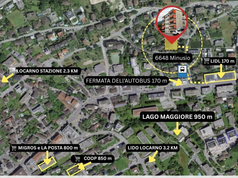 Affittasi luminoso appartamento di 2½ locali completamente rinnovato a Minusio – foto 10 di 10
