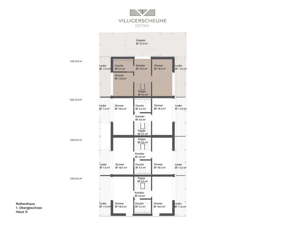 "Villigerscheune" 6.5 Zimmer Reiheneckhaus - Nord – Foto 9 von 12