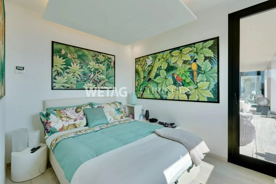 Appartamento penthouse moderno con vista spettacolare sul Lago di Lugano & giardino privato in vendita a Lugano-Vernate – foto 10 di 13
