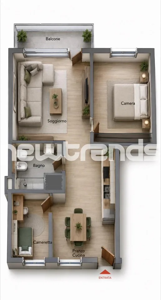 Affittasi appartamento ristrutturato e completamente arredato, vist...