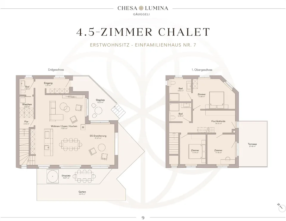 4.5 Zimmer Einfamilienhaus ERSTWOHNSITZ