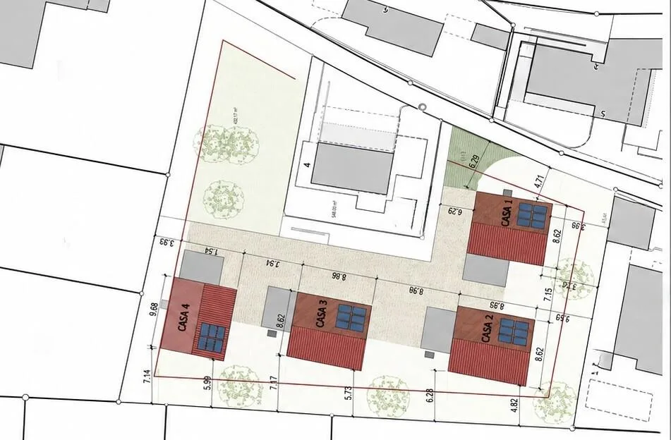 TERRENO CON LICENZA PER 4 VILLETTE A PONTE CAPRIASCA