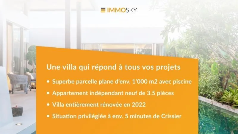 Sullens : Maison individuelle avec piscine et appartement indépendant