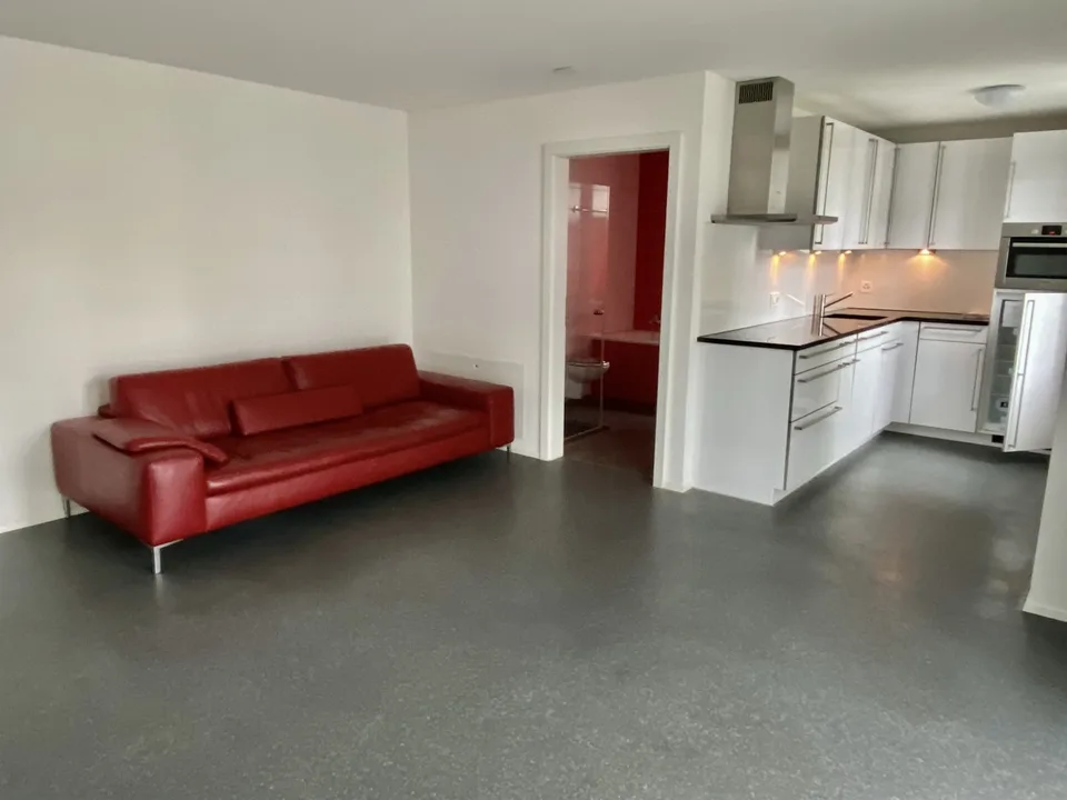 moderne, helle 1 1/2 Zi. Wohnung mit grossem Balkon Südseite 7.5 m2