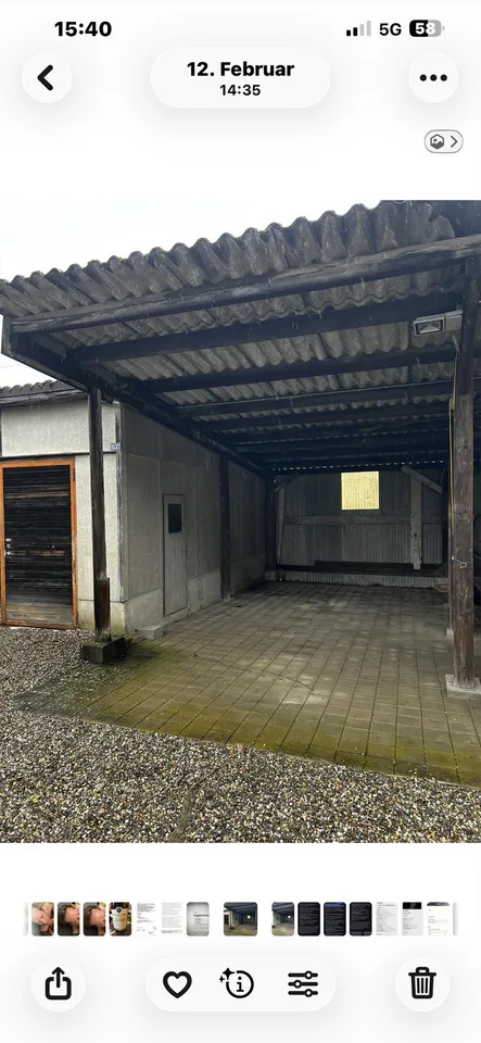 Überdachter Einstellpatz XL