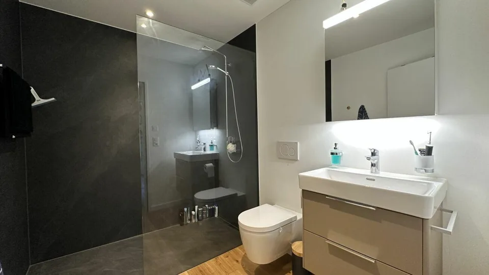 Comfort moderno di vita su una pendice soleggiata