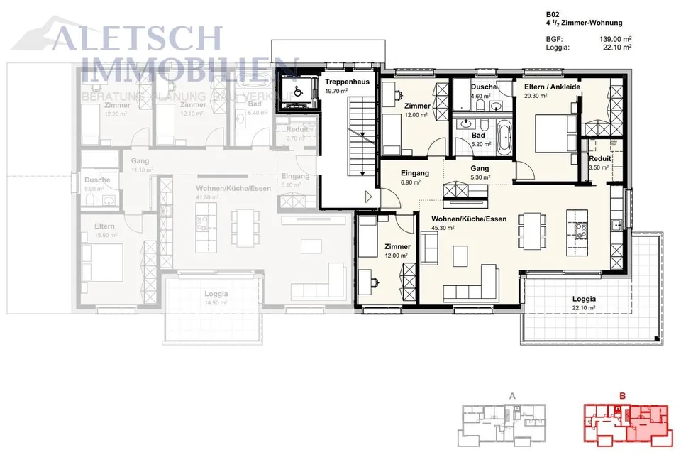 4.5-Zimmerwohnung mit grosser Loggia in Steg – foto 6 di 6