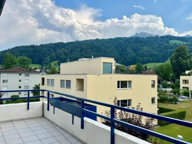 Neu renovierte Wohnung mit Cheminée auf oberster Etage