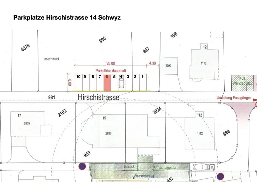 Offener Autoabstellplatz
