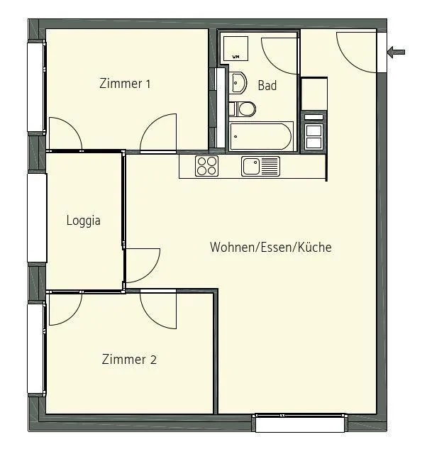 3.5-Zimmerwohnung im Citygate – photo 6 of 6