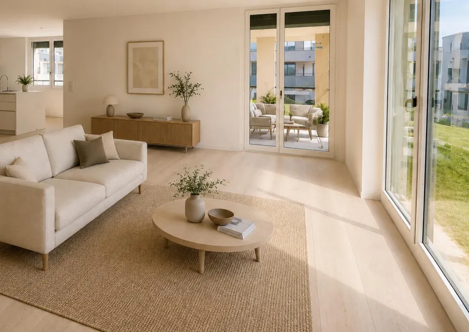 Erstbezug: Exklusive 3.5-Zimmer-Gartenwohnung an bester Lage in Mer... – photo 2 of 13