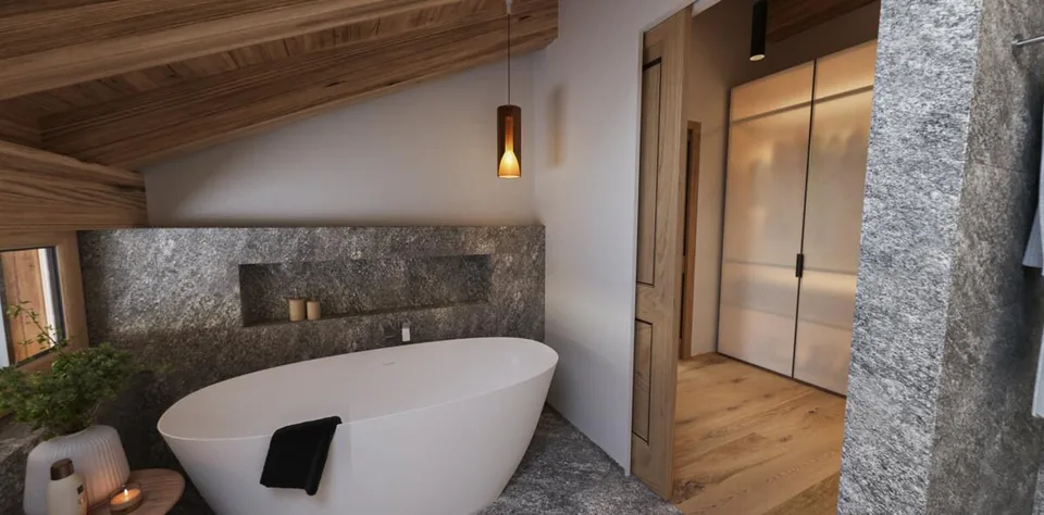 Klosters: Neubau Dachmaisonette mit edlem Interieur und Aussicht