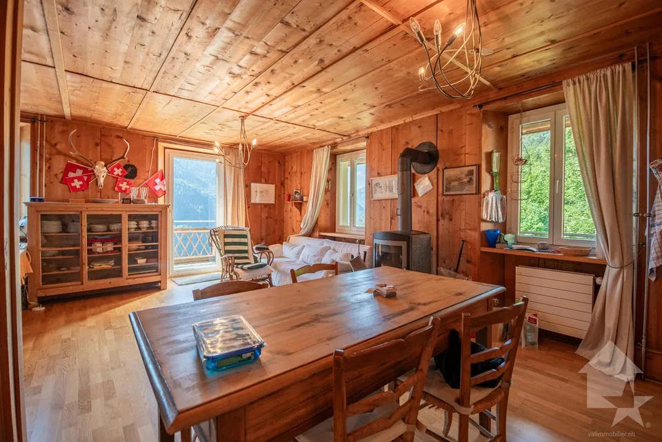 Duplex avec vue exceptionnelle sur le glacier du Trient