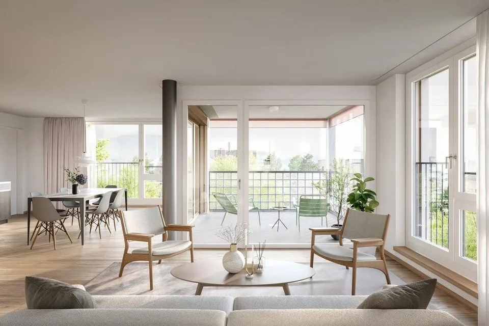 Moderne 2.5 Zimmerwohnung mit grosszügigem Balkon an zentraler Lage.
