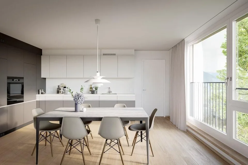 Moderne 2.5 Zimmerwohnung mit grosszügigem Balkon an zentraler Lage.