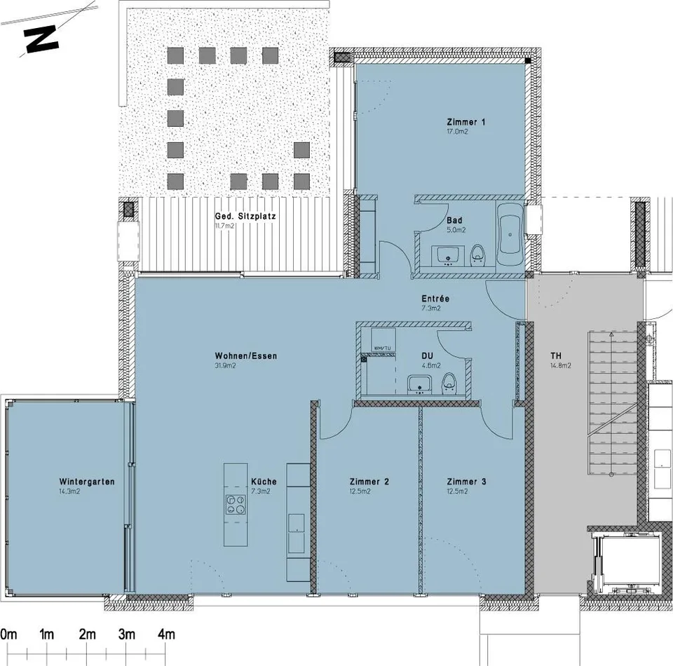 Exklusive Gartenwohnung 113m2 mit Aussicht an schöner Hanglage – Foto 7 von 8