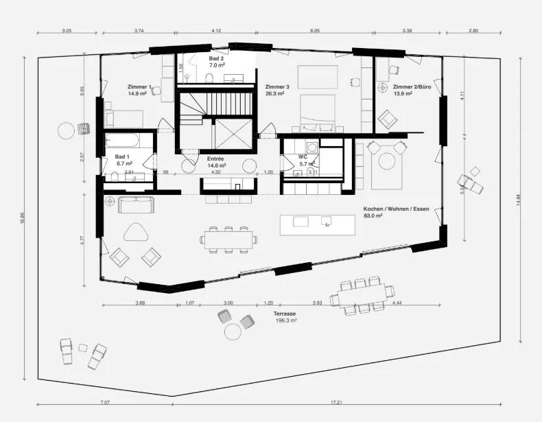 6.5 Zimmer Attikawohnung in Arlesheim – Foto 8 von 13